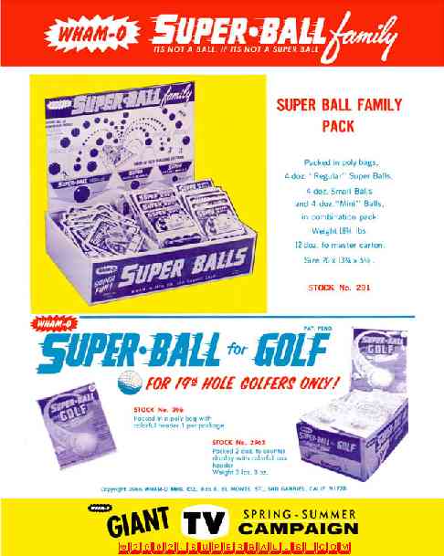 Super Ball  Family Portrait - - Wham-O  Catalog (1969)